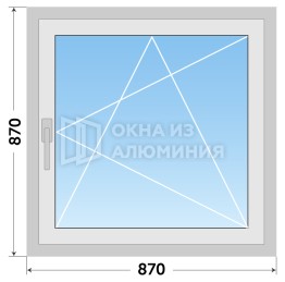 Алюминиевое окно поворотно-откидное с монтажом AL-618